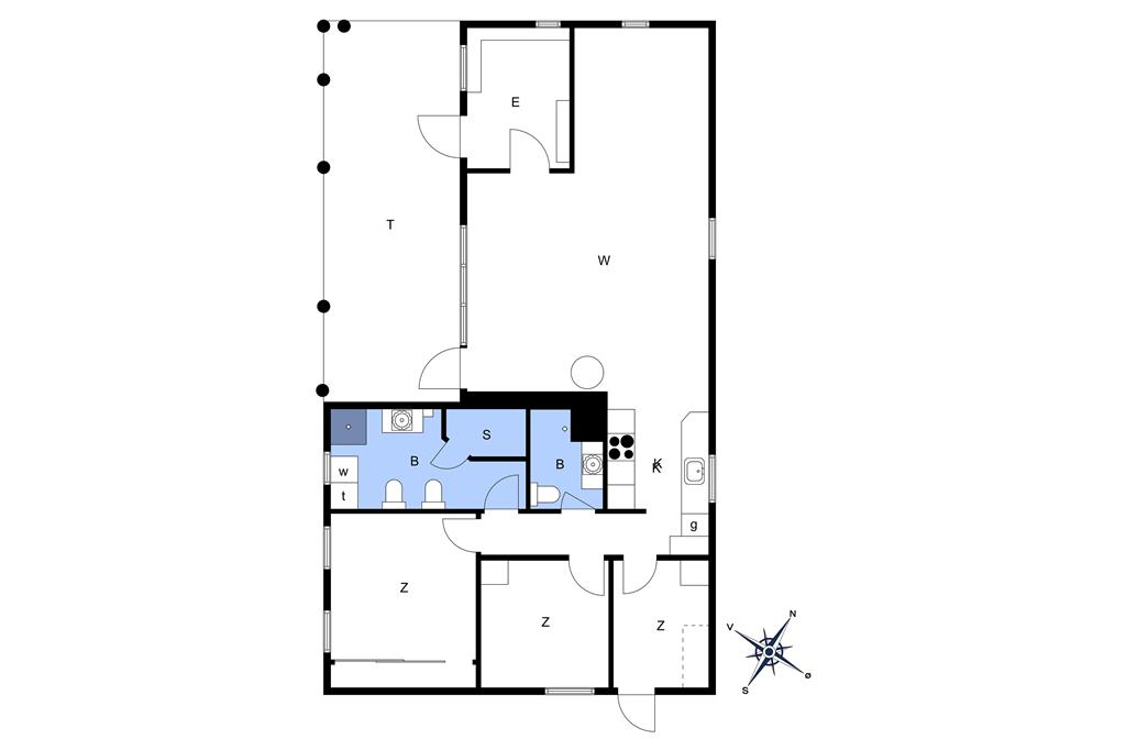 Indretning 1-174 Sommerhus M14005, Angelikvej 7, DK - 4873 Væggerløse
