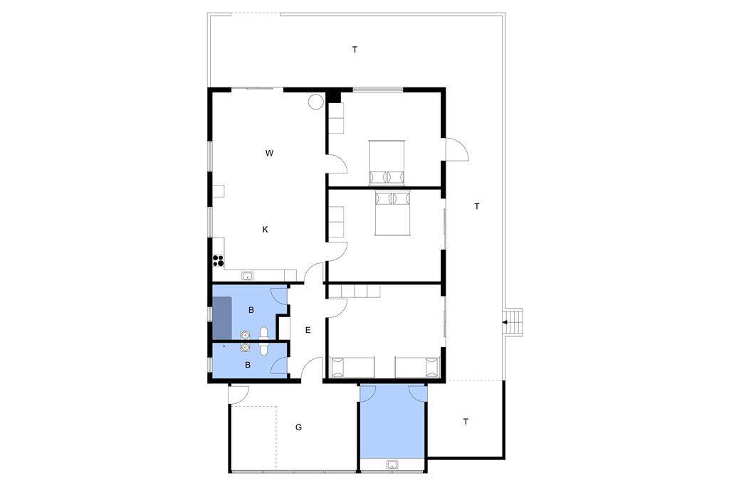 Indretning 1-3 Sommerhus M66220, Stubmarken 6, DK - 5874 Hesselager