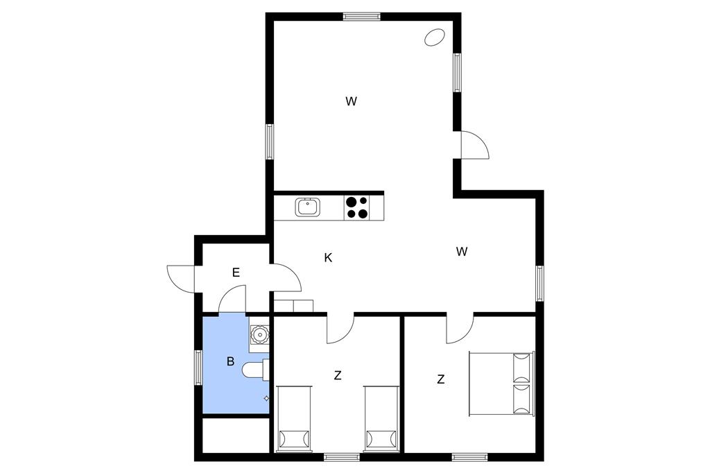 Indretning 1-3 Sommerhus M70245, Skråningen 3, DK - 5970 Ærøskøbing