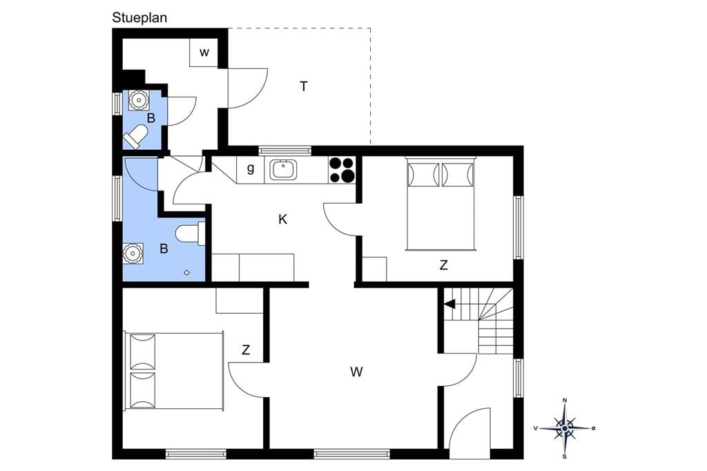 Indretning 1-173 Sommerhus BV158, Peter Malersvej 5, DK - 6857 Blåvand