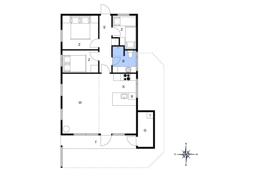 Indretning 1-14 Sommerhus 1488, Lydiavej 15, DK - 9480 Løkken