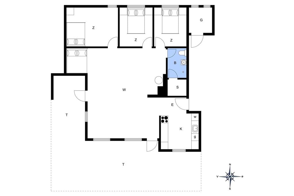 Indretning 1-172 Sommerhus JB122, Tyttebærstien 14, DK - 9690 Fjerritslev