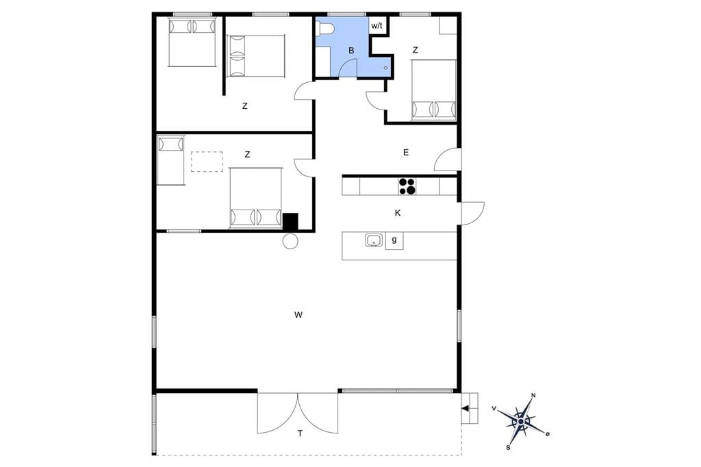 Innredning 1-19 Feirehus 30050, Mågevænget 7, DK - 8330 Beder