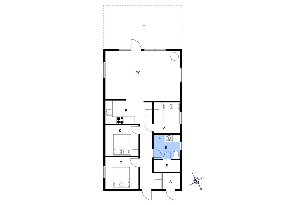 Indretning 1-22 Sommerhus C11190, Vibevænget 9, DK - 6893 Hemmet