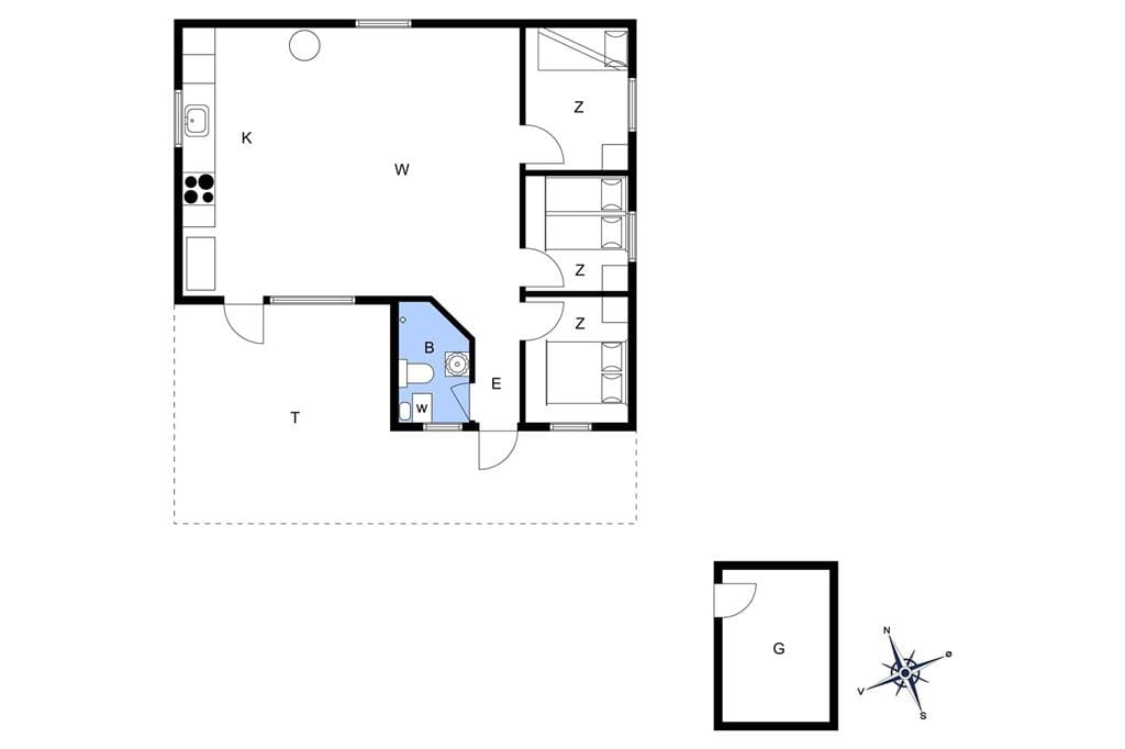 Indretning 1-22 Sommerhus C11403, Gyvelvej 70, DK - 6900 Skjern