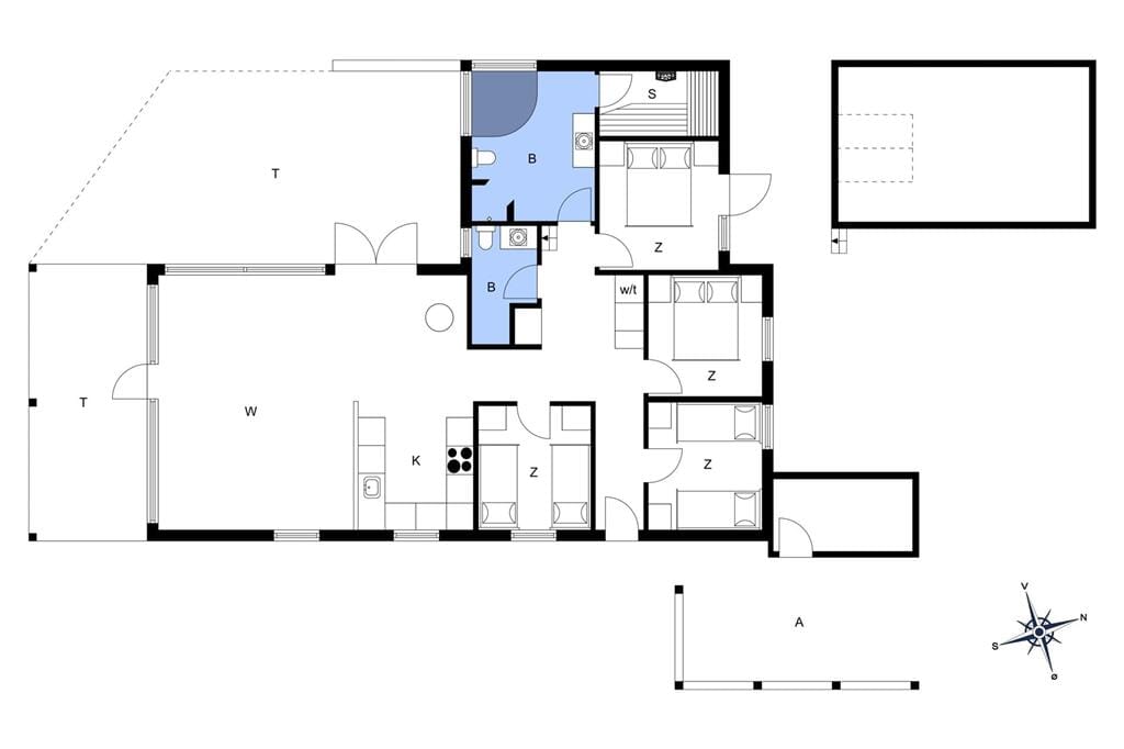 Indretning 1-6 Sommerhus N160, Løvsangervej 7, DK - 4736 Karrebæksminde