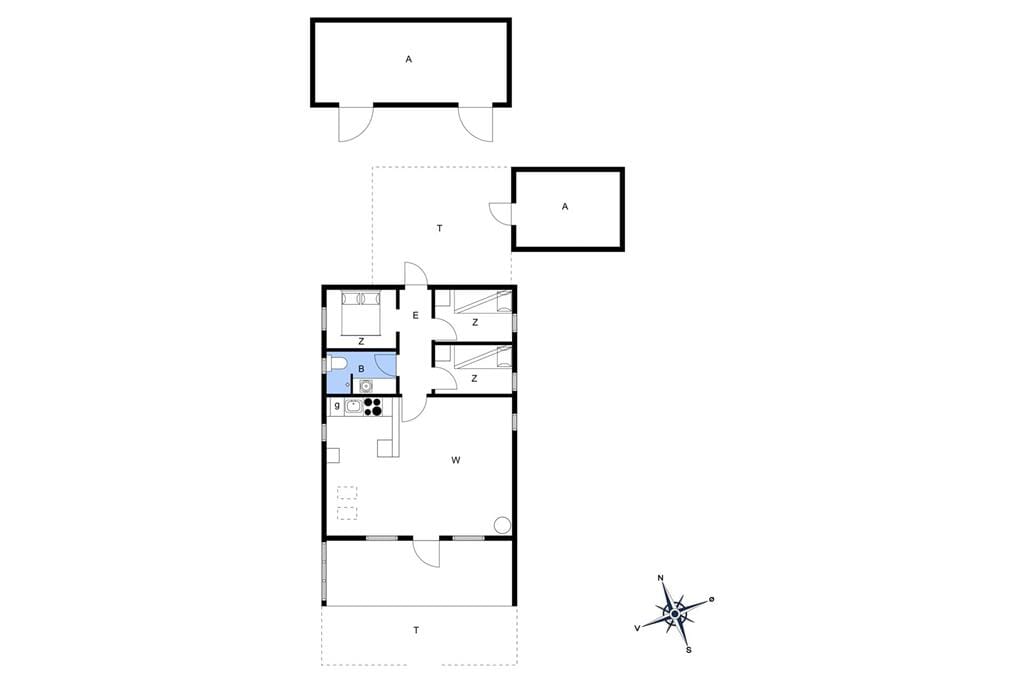 Indretning 1-401 Sommerhus HA227, Torndrupstrand 9, DK - 9370 Hals
