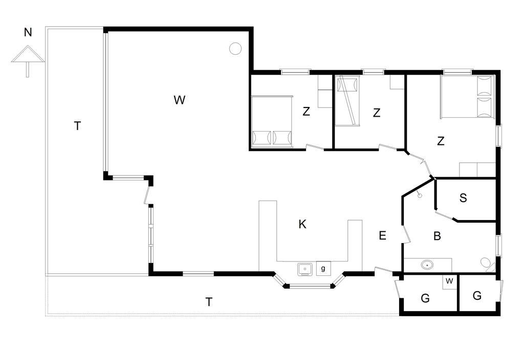 Interieur 1-14 Vakantiehuis 230, Rødhus Skolevej 8, DK - 9490 Pandrup