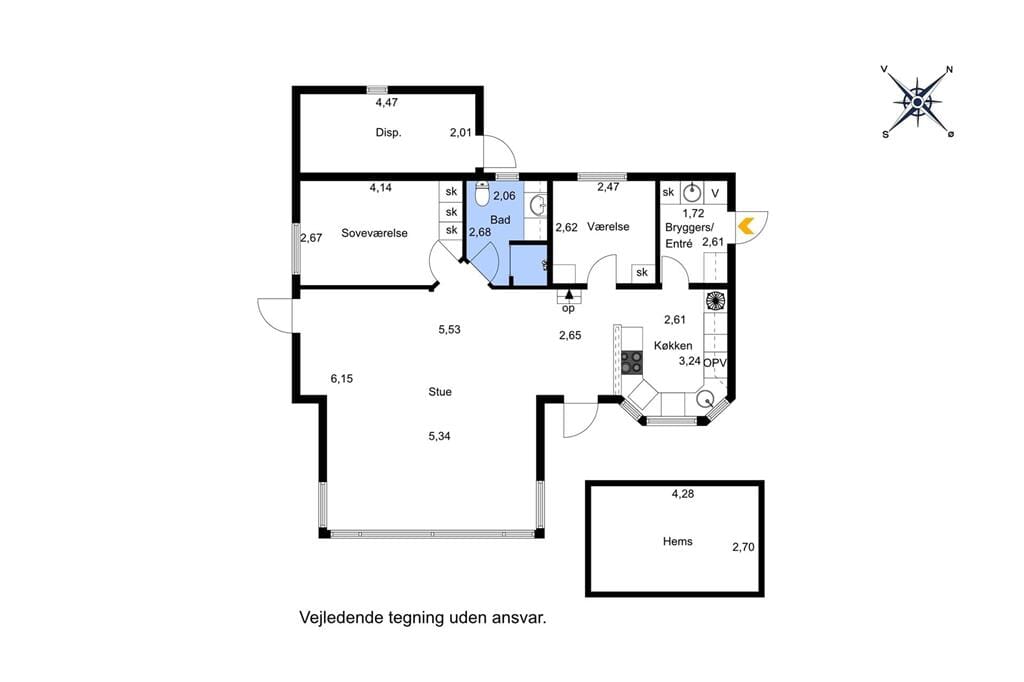 Indretning 1-19 Sommerhus 30106, Thorasvej 77, DK - 8300 Odder