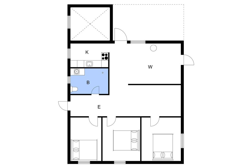 Indretning 1-3 Sommerhus F503582, Brødrehøj 7, DK - 6094 Hejls