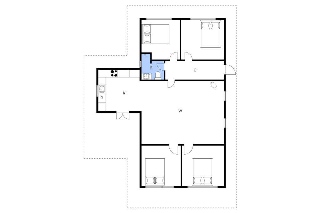 Indretning 1-3 Sommerhus M66620, Madehøjvej 18, DK - 5370 Mesinge