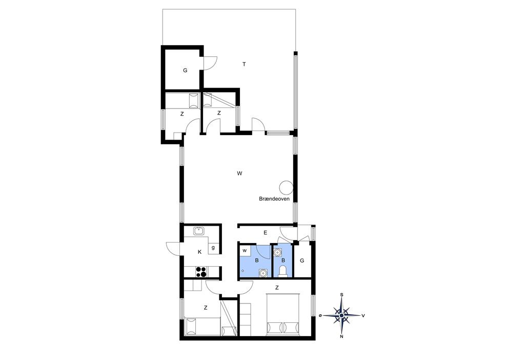 Indretning 1-148 Sommerhus TV1267, Sulevej 9, DK - 9881 Bindslev