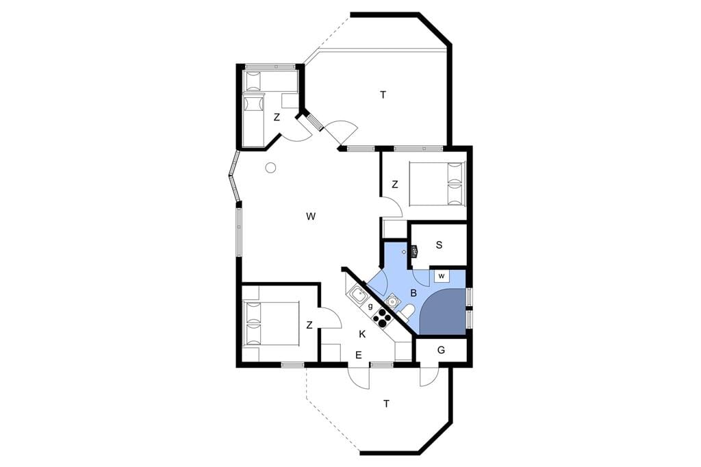 Indretning 1-148 Sommerhus TV1372, Ulvevej 5, DK - 9982 Ålbæk