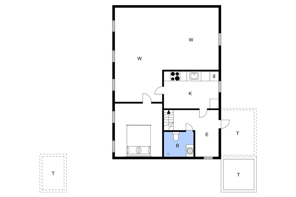 Indretning 1-3 Sommerhus L16307, Brusåvej 33, DK - 9240 Nibe