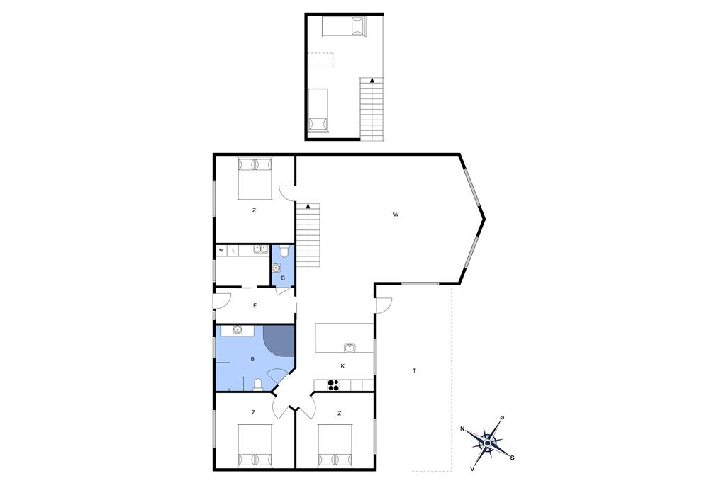 Indretning 1-15 Sommerhus R962, Skovstumperne 12, DK - 4673 Rødvig