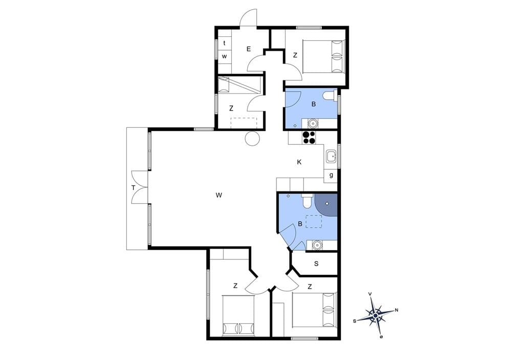 Indretning 1-174 Sommerhus M15013, Klintevej 3, DK - 4873 Væggerløse