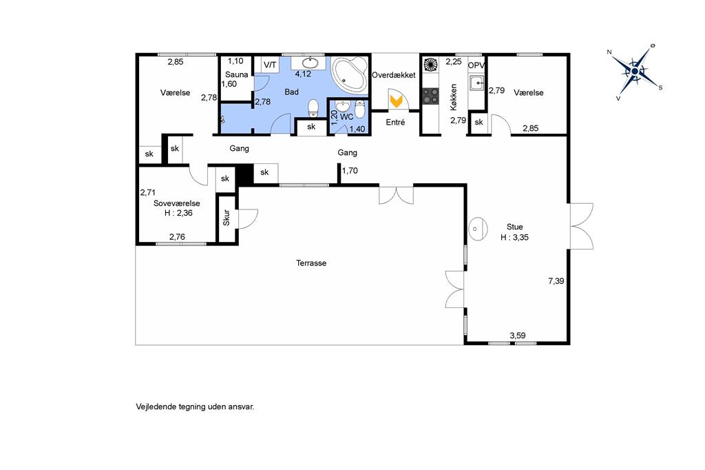 Indretning 1-1336 Sommerhus 1061-N, Lundebakken 1, DK - 3210 Vejby