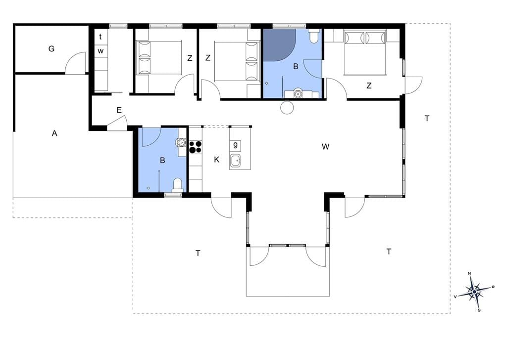 Indretning 20-172 Sommerhus JB133, Blåbærstien 35, DK - 9690 Fjerritslev