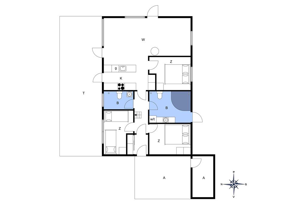 Indretning 1-19 Sommerhus 30311, Violvej 8, DK - 8300 Odder