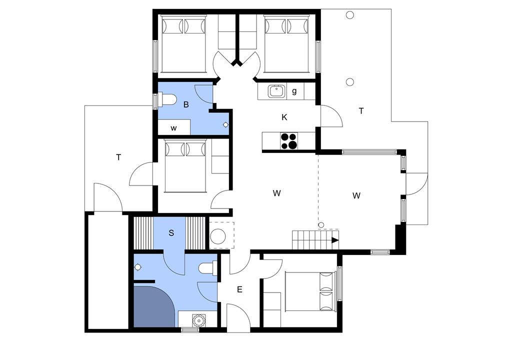 Indretning 1-3 Sommerhus M65902, Mosegården 40, DK - 5600 Faaborg