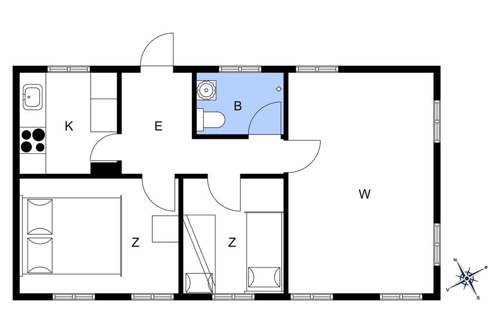 Indretning 1-11 Sommerhus 0418, Borrebjergvej 5, DK - 6792 Rømø