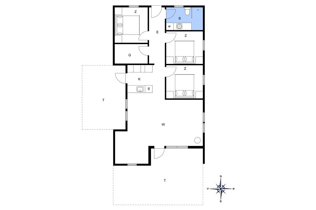 Indretning 1-148 Sommerhus TV1312, Østervej 49, DK - 9881 Bindslev