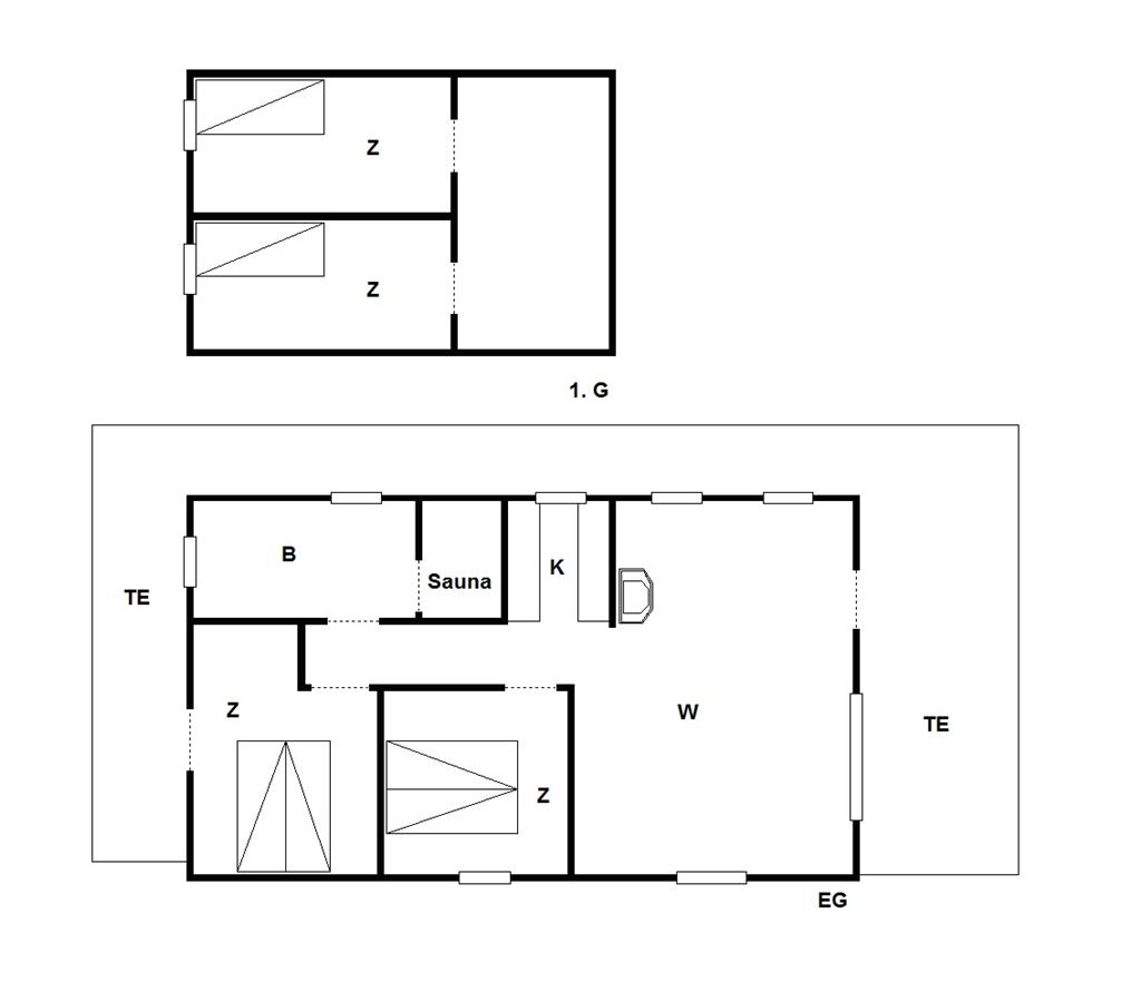 Indretning 1-175 Sommerhus 21301, Hummelmosevej 23, DK - 6990 Ulfborg