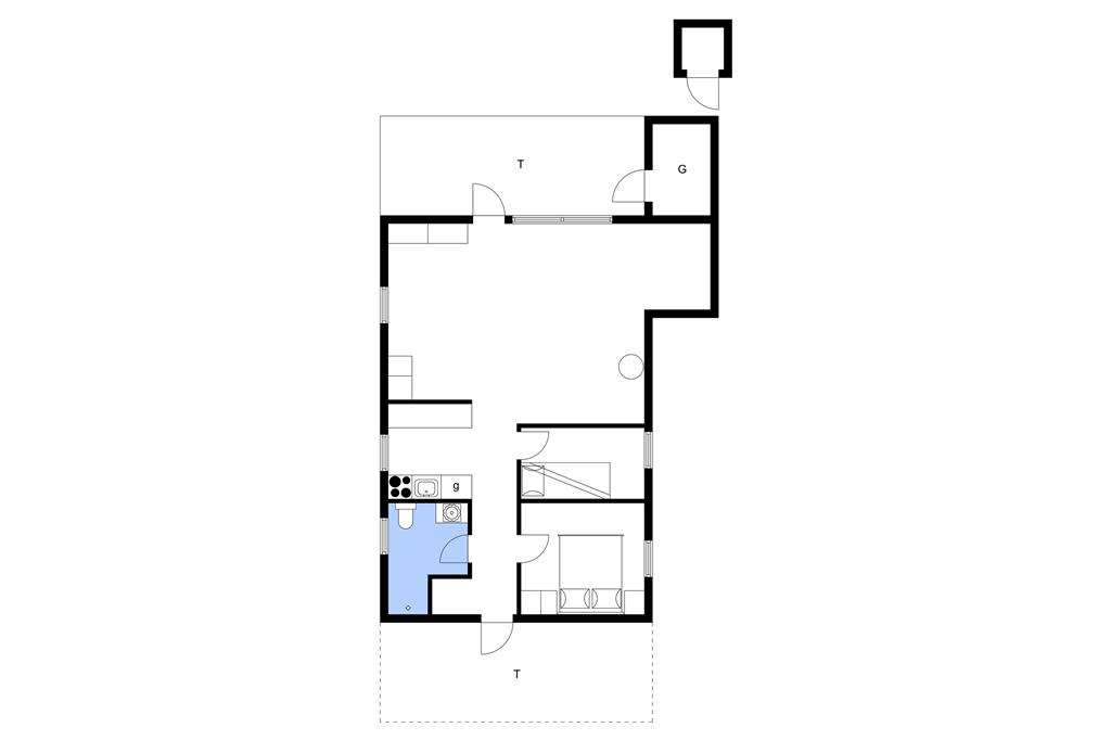 Indretning 1-17 Sommerhus 18001, Løserup Strandvej 56, DK - 4300 Holbæk