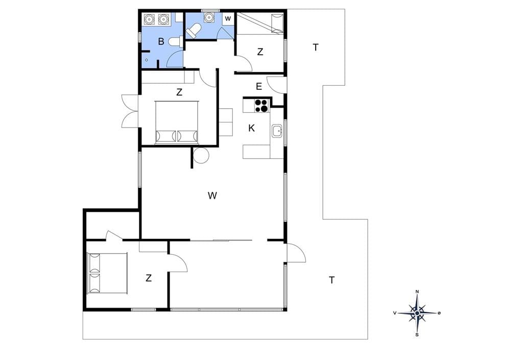 Indretning 1-6 Sommerhus N283, Strandgårdsvej 19, DK - 4736 Karrebæksminde