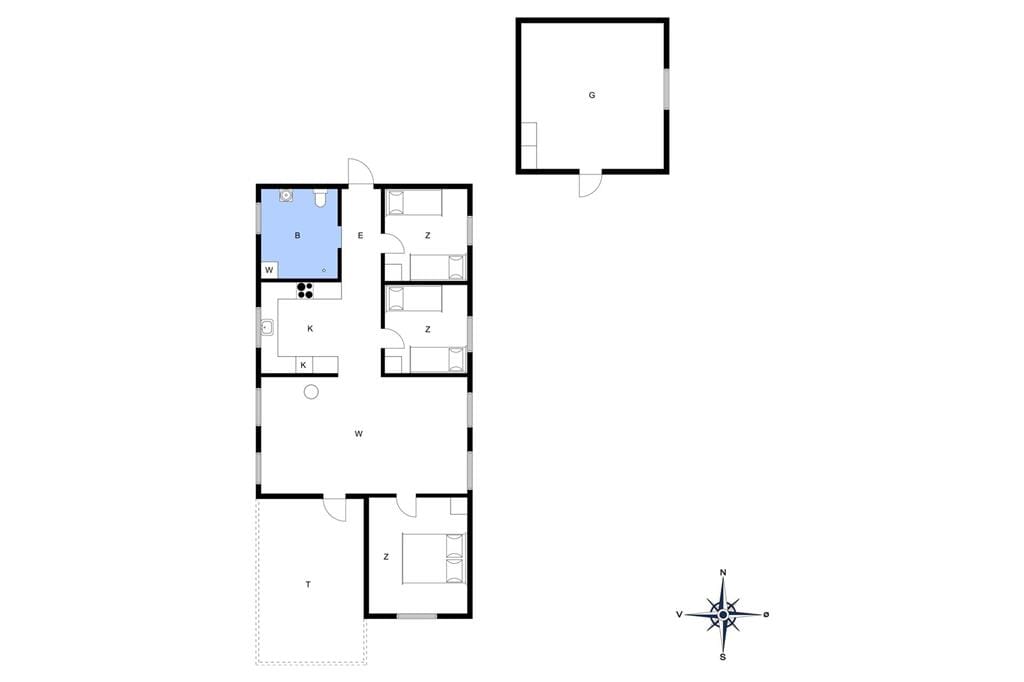 Indretning 1-13 Sommerhus 651, Sømærkevej 50, DK - 7752 Snedsted