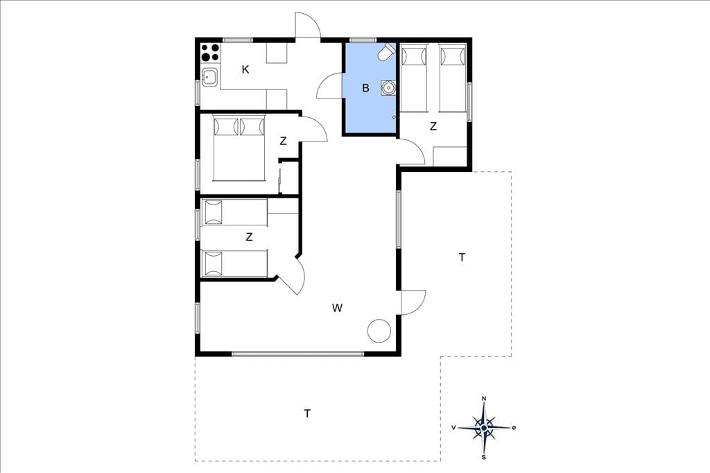 Indretning 20-11 Sommerhus 0210, Vestergårdsvej 10, DK - 6792 Rømø