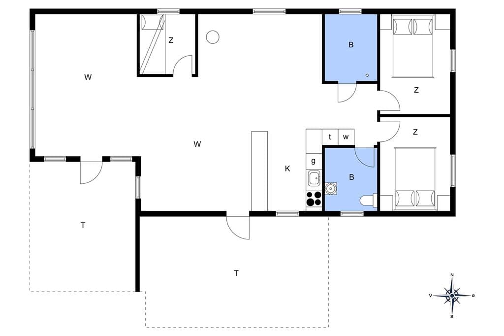 Innredning 1-13 Feirehus 801, Hellesvej 23, DK - 7770 Vestervig
