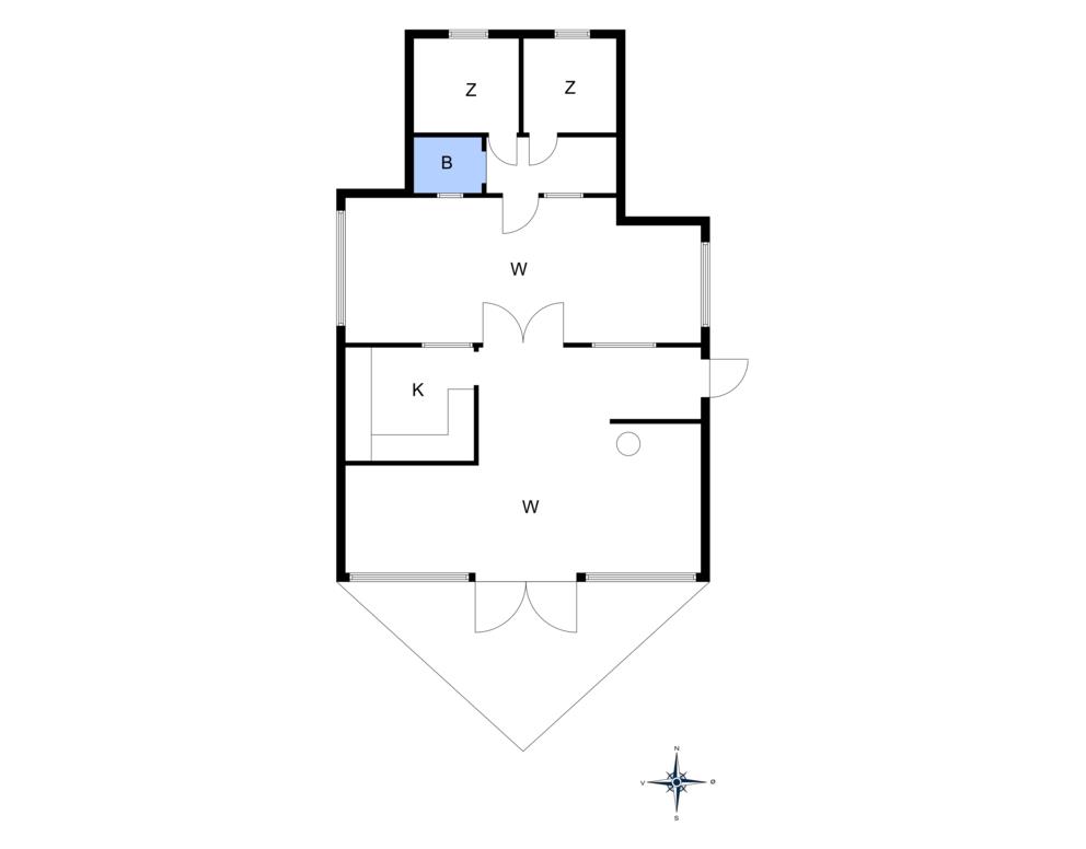 Indretning 1-10 Sommerhus 1413, Vestre Sømarksvej 23, DK - 3720 Aakirkeby