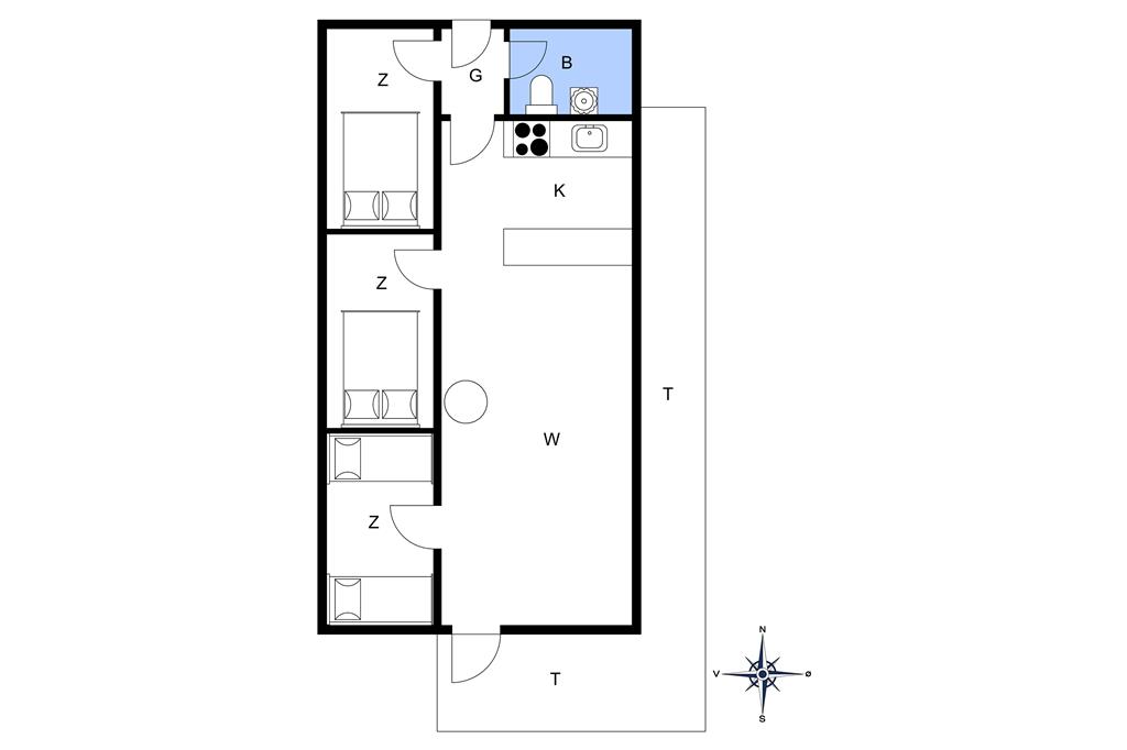 Indretning 1-20 Sommerhus 154, Vejlby Klit 103, DK - 7673 Harboøre