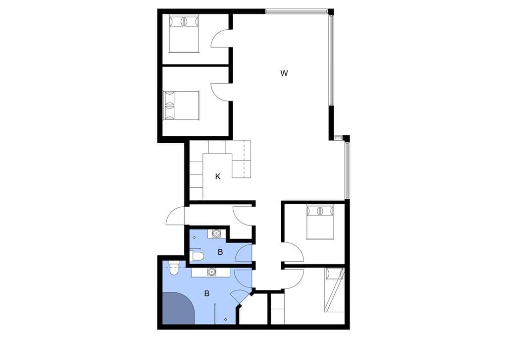 Indretning 1-3 Sommerhus F300271, Tyttebærvej 64, DK - 7441 Bording
