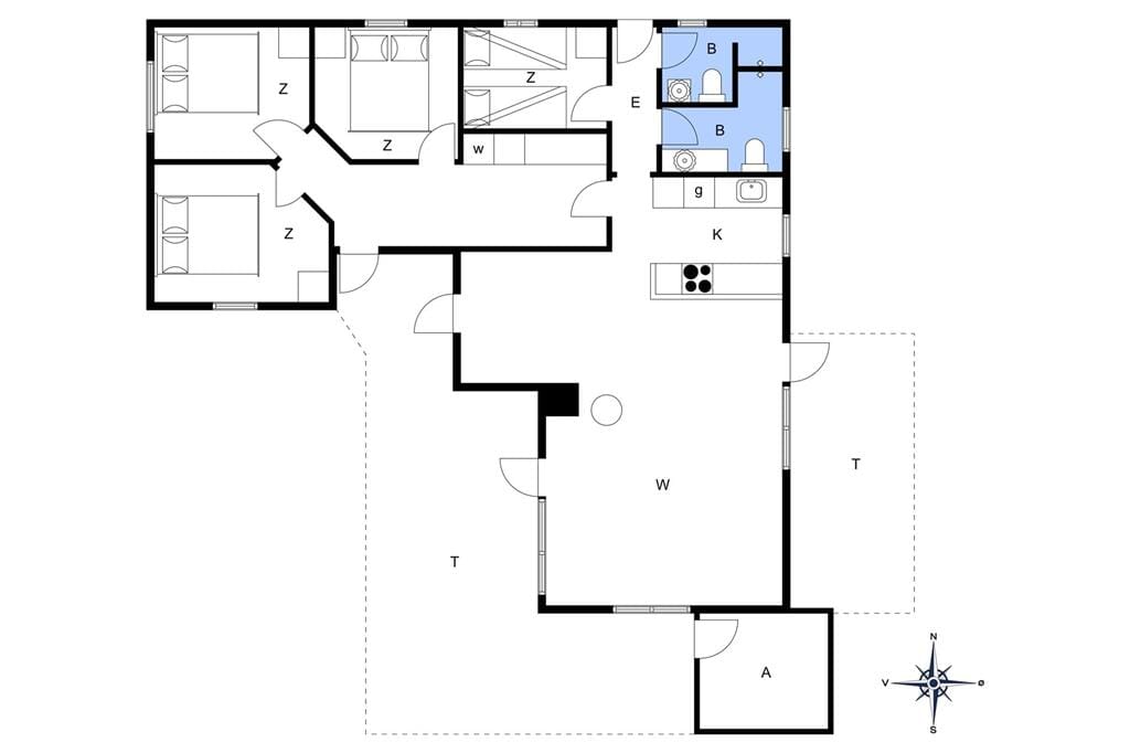 Indretning 1-172 Sommerhus JB102, Blåbærstien 7, DK - 9690 Fjerritslev