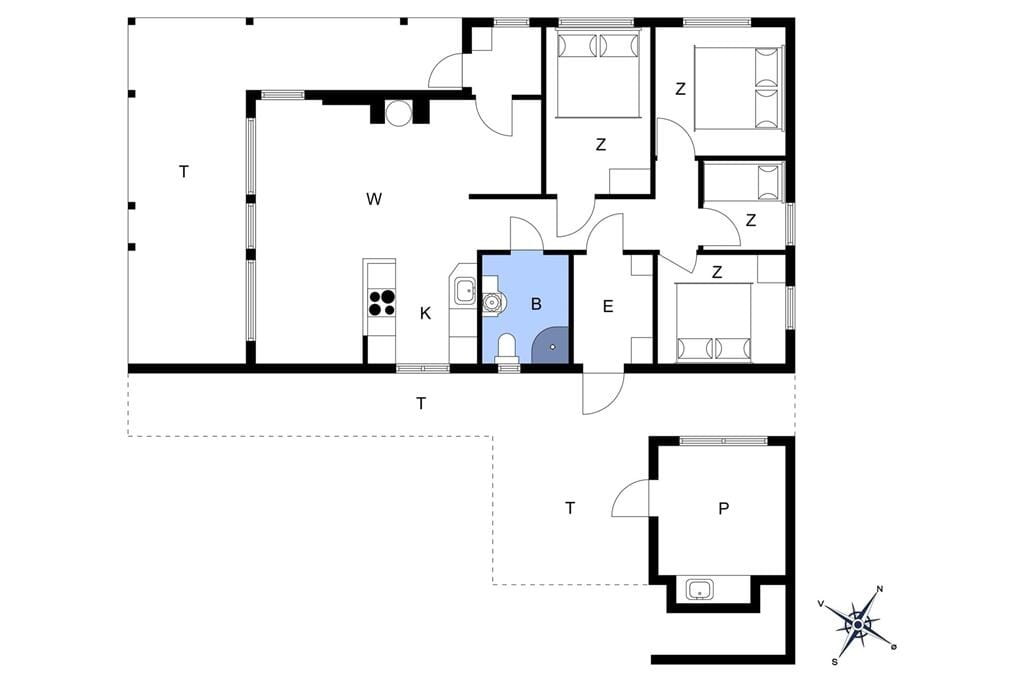 Indretning 1-23 Sommerhus 8961, Granvej 19, DK - 8961 Allingåbro