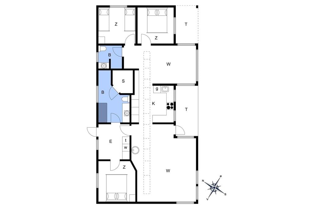 Indretning 1-15 Sommerhus 2305, Thujavej 2, DK - 4780 Stege