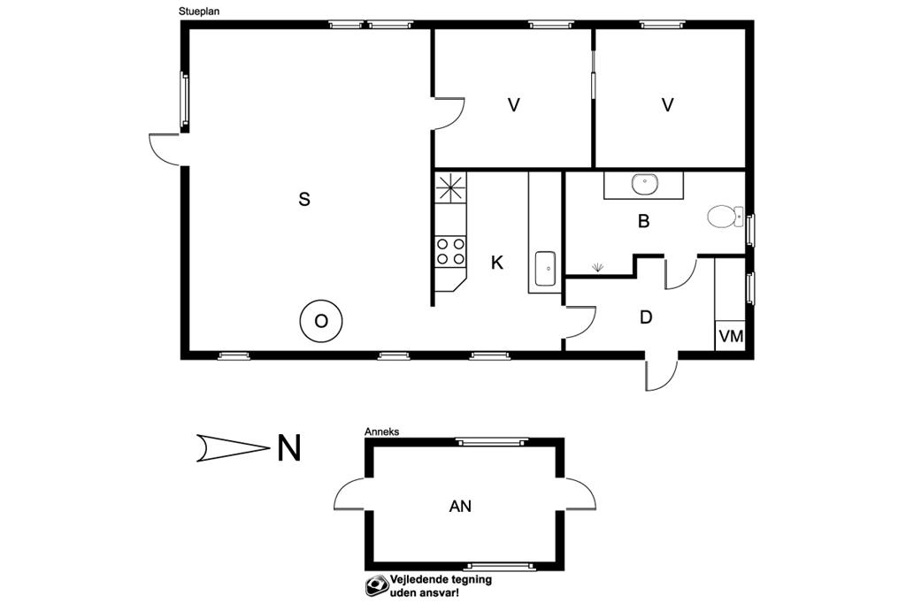 Indretning 1-19 Sommerhus 30497, Posmosevej 11, DK - 8300 Odder