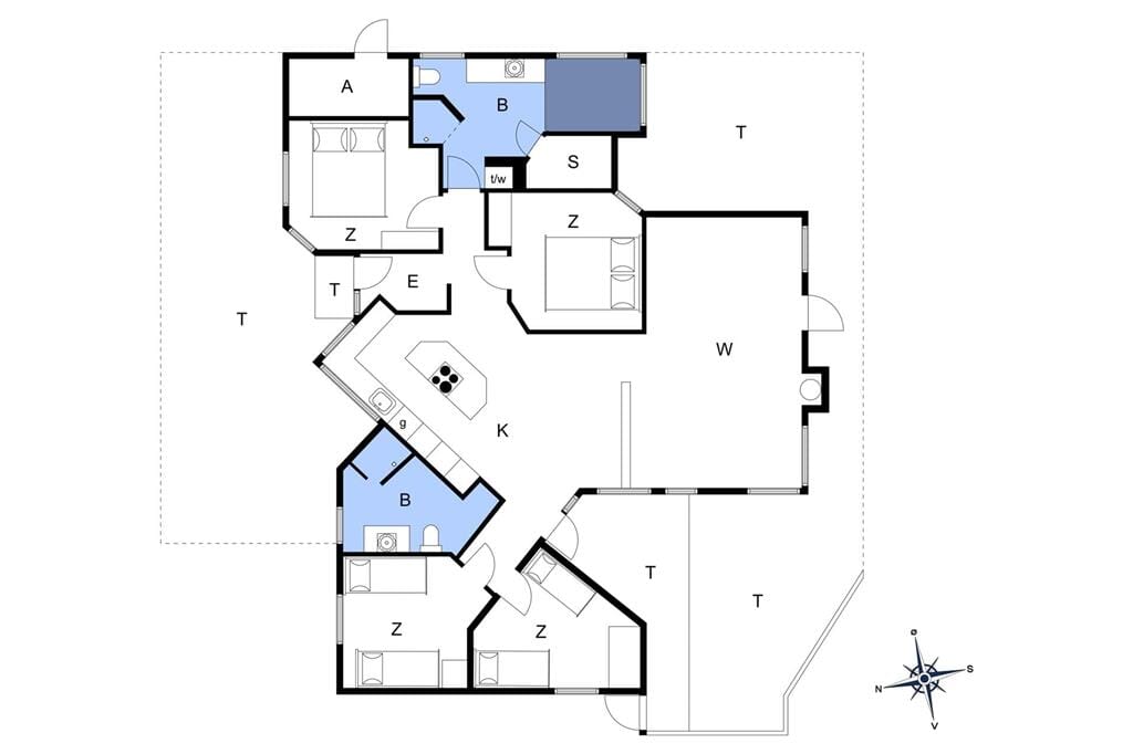 Indretning 1-125 Sommerhus 2198, Porsevej 14, DK - 6854 Henne