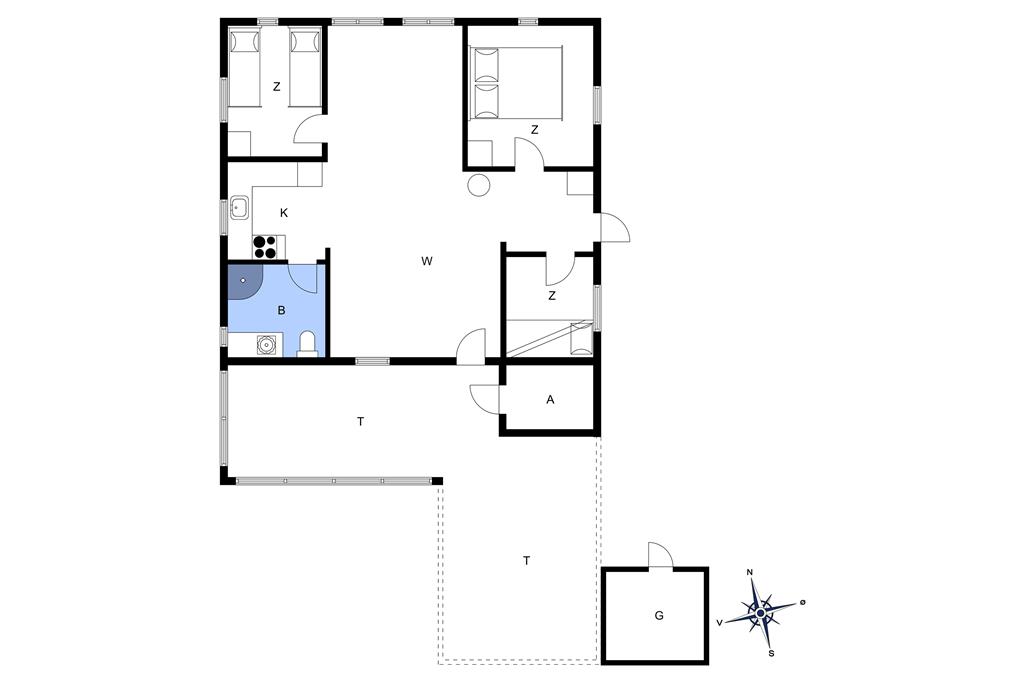 Indretning 1-13 Sommerhus 257, Blåmunkevej 34, DK - 7700 Thisted