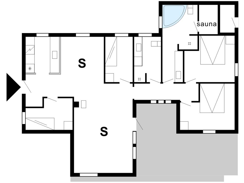 Indretning 1-175 Sommerhus 30826, Kløvervej 480, DK - 6990 Ulfborg