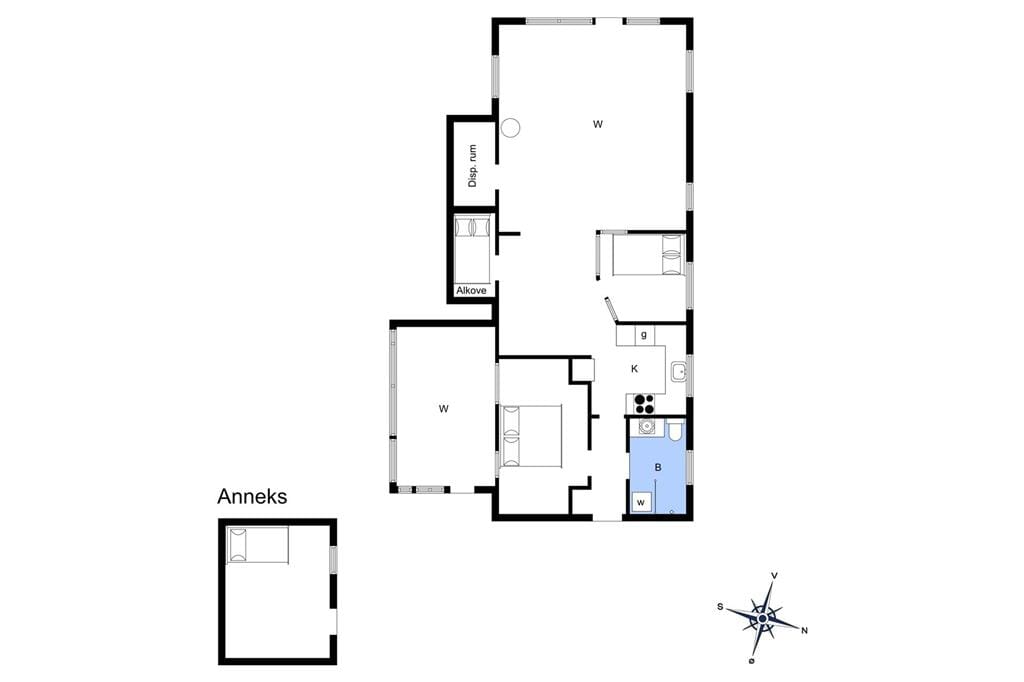 Indretning 1-26 Sommerhus SL221, Hørvangen 2, DK - 4200 Slagelse