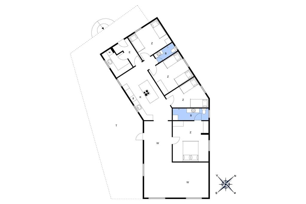 Indretning 1-401 Sommerhus OH234, Glerupvej 55, DK - 9560 Hadsund