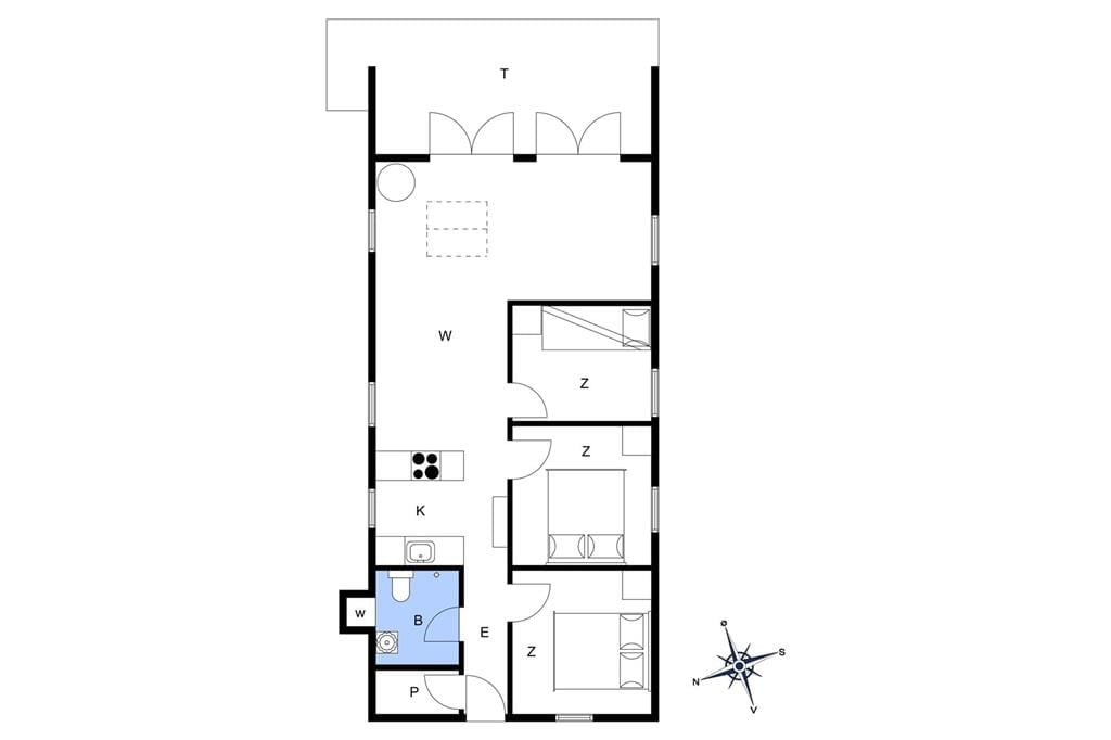 Indretning 1-15 Sommerhus 1040, Paradisæblet 71, DK - 4780 Stege
