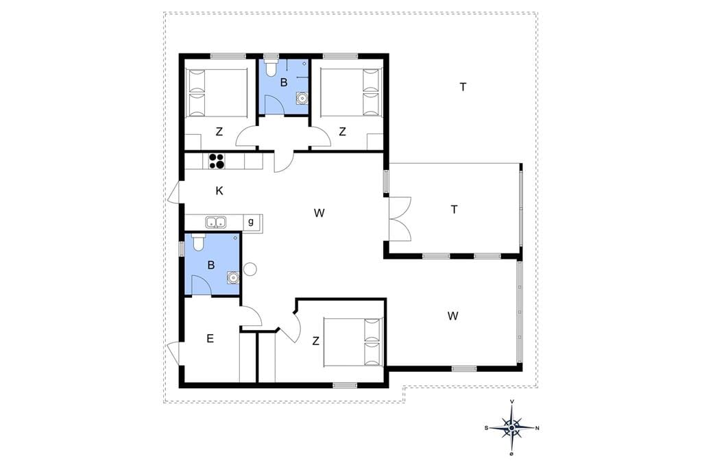 Indretning 1-176 Sommerhus BL980, Faarup Klitvej 46, DK - 9493 Saltum