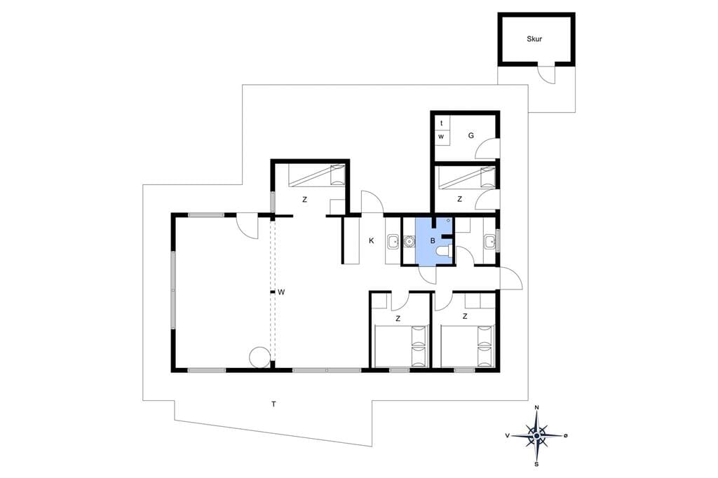 Indretning 1-148 Sommerhus TV1235, Mellemklitvej 7, DK - 9881 Bindslev