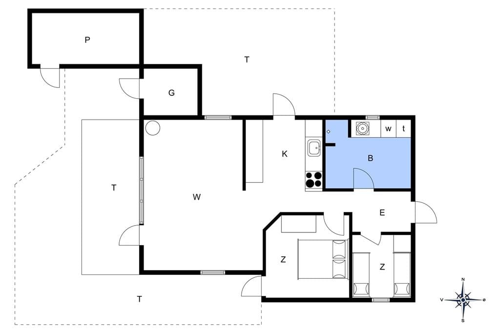 Indretning 1-172 Sommerhus JB139, Kastanjevej 13, DK - 9690 Fjerritslev