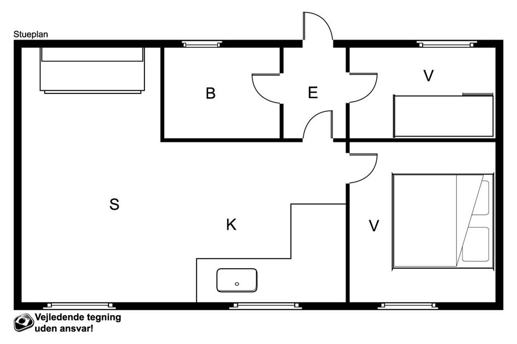 Indretning 1-19 Sommerhus 30814, Tunø Hovedgade 35, DK - 8300 Odder