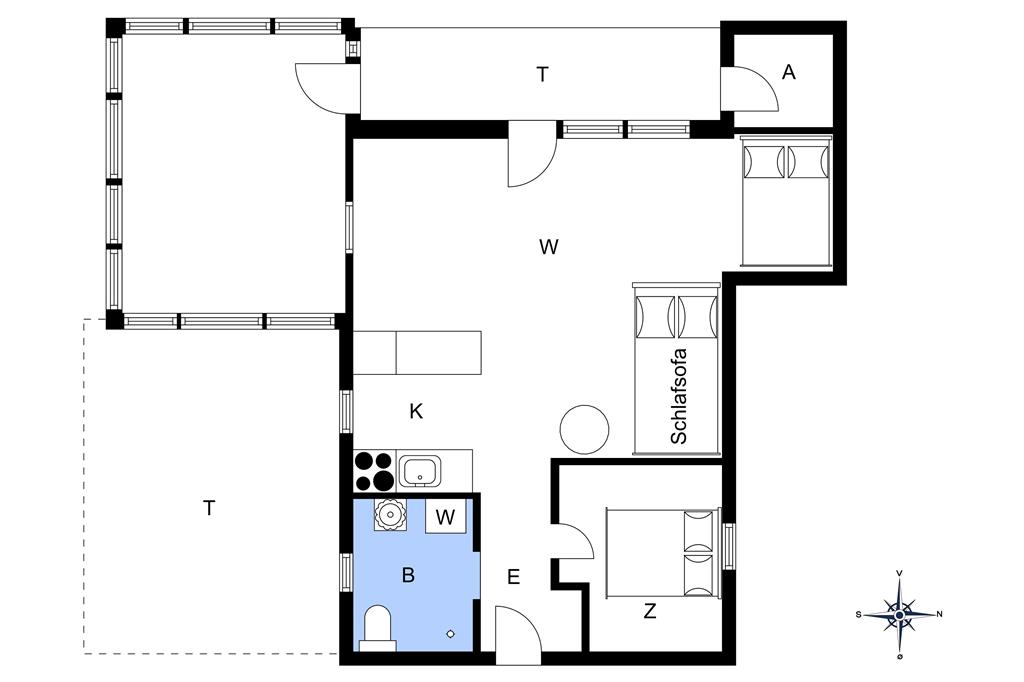 Indretning 1-23 Sommerhus 8439, Lykkevej 4, DK - 8420 Knebel